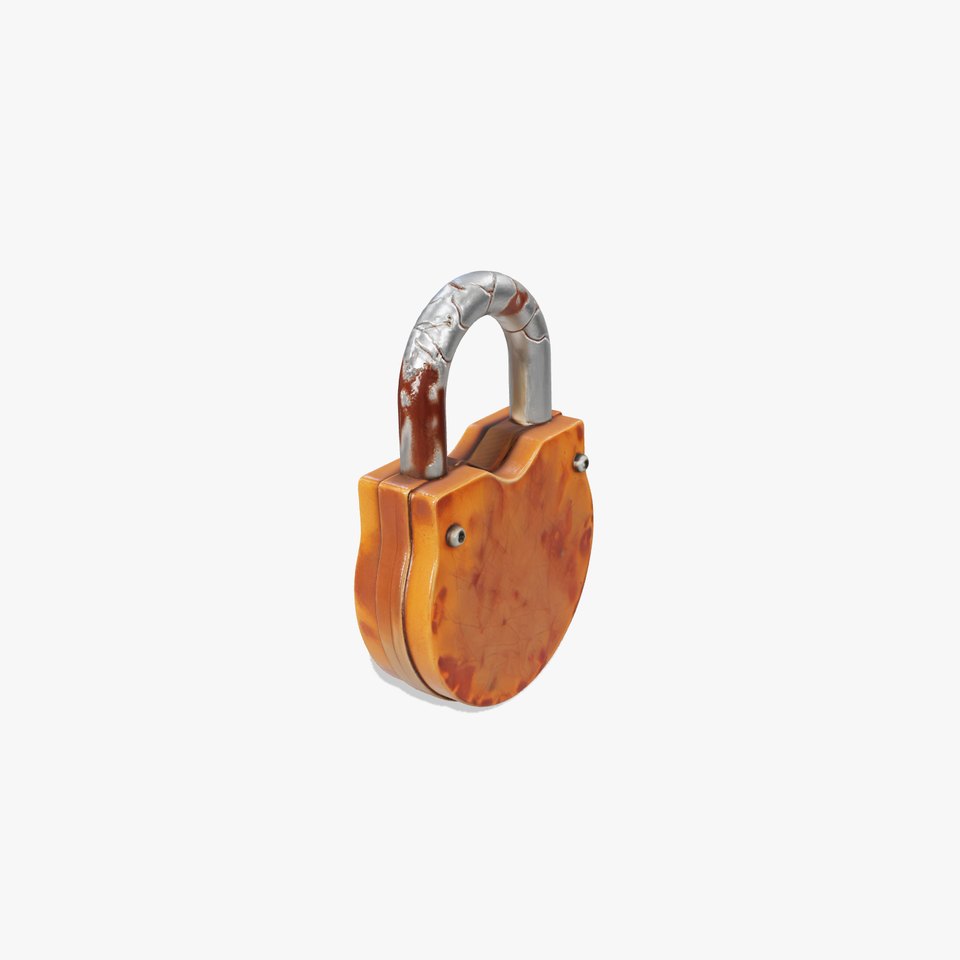 Rustic Metal Lock with Aged Texture model pack